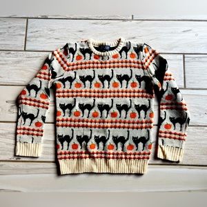 Kiel James Patrick kids Halloween sweater, black cats